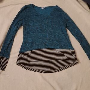Long sleeve high low shirt